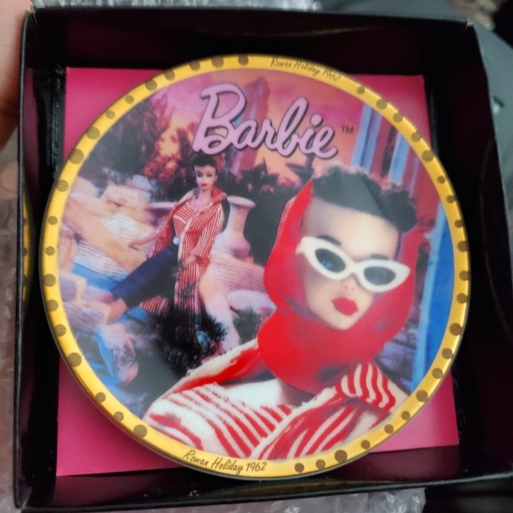 Barbie Display Plate Roman Holiday 1962 From Barbie with Love Mattel 1993 Vtg
